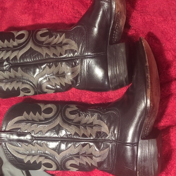 Rios of Mercedes Dark Leather Western Boots - Picture 2 of 9